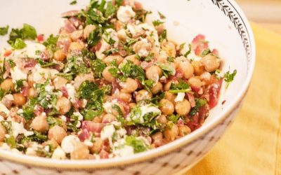 Chickpea Salad with Feta and Cilantro