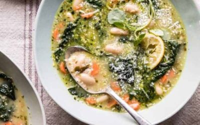 Crockpot Tuscan White Bean & Lemon Soup