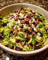 Shaved Brussels Sprout Salad with Feta and Walnuts