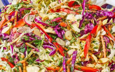 Crunchy Cabbage Salad with Dijon Lime Vinaigrette